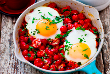 Baked Eggs with Roasted Tomatoes