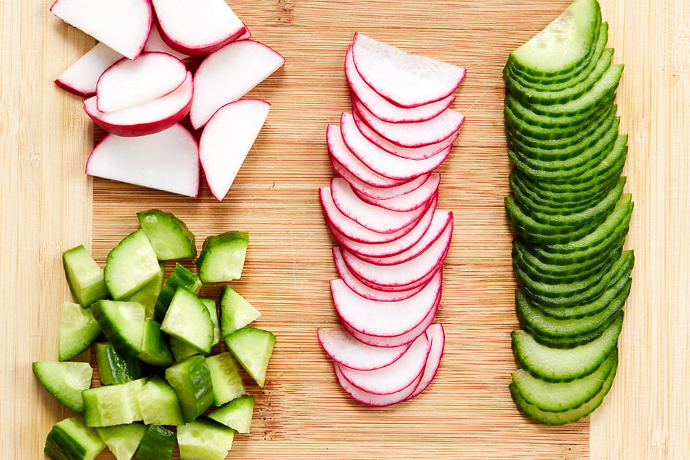 How To Chop A Lot Of Vegetables Fast Salad 