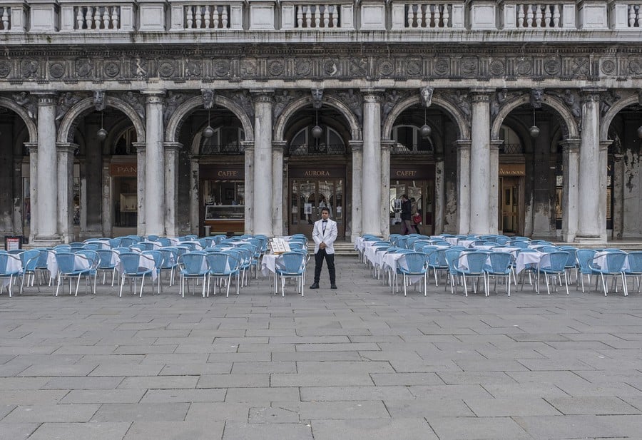 Empty piazza San Marco