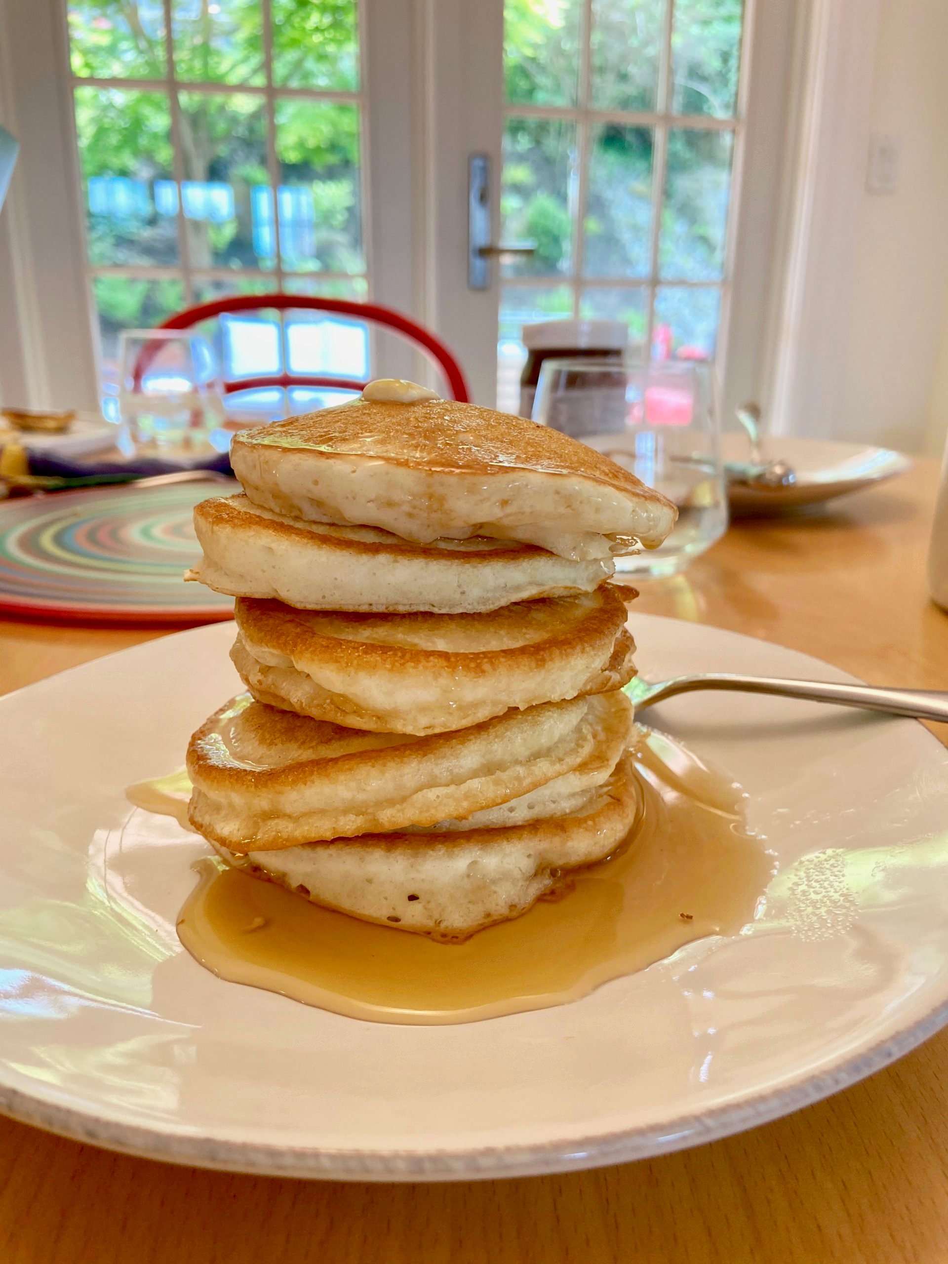 Lighter Griddlecake Breakfast Sandwiches - Emily Bites