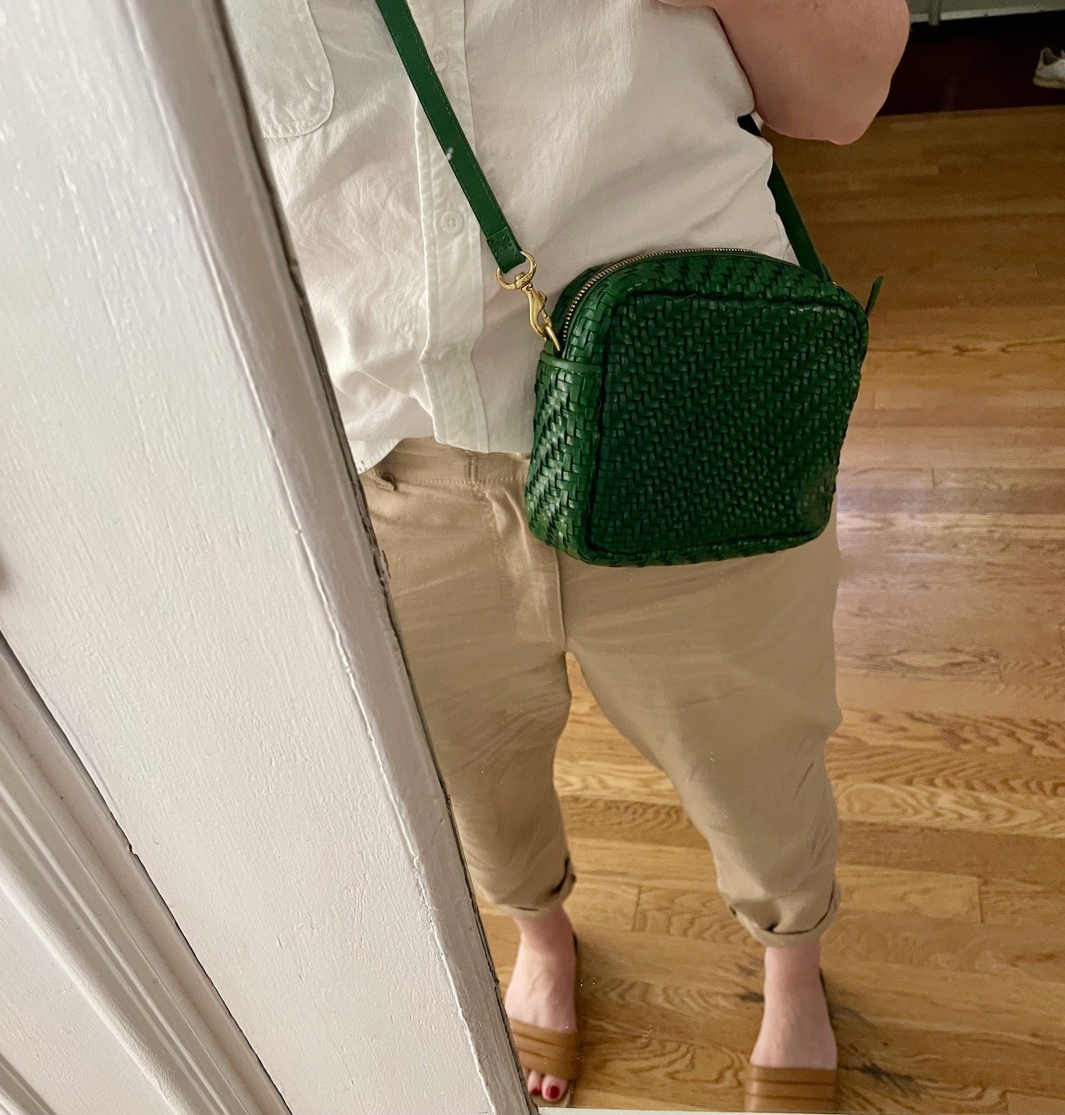 Clare V, Bags, Clare V Loden Croc Midi Sac