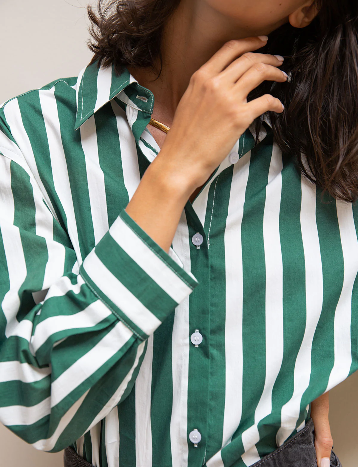 Striped green deals shirt