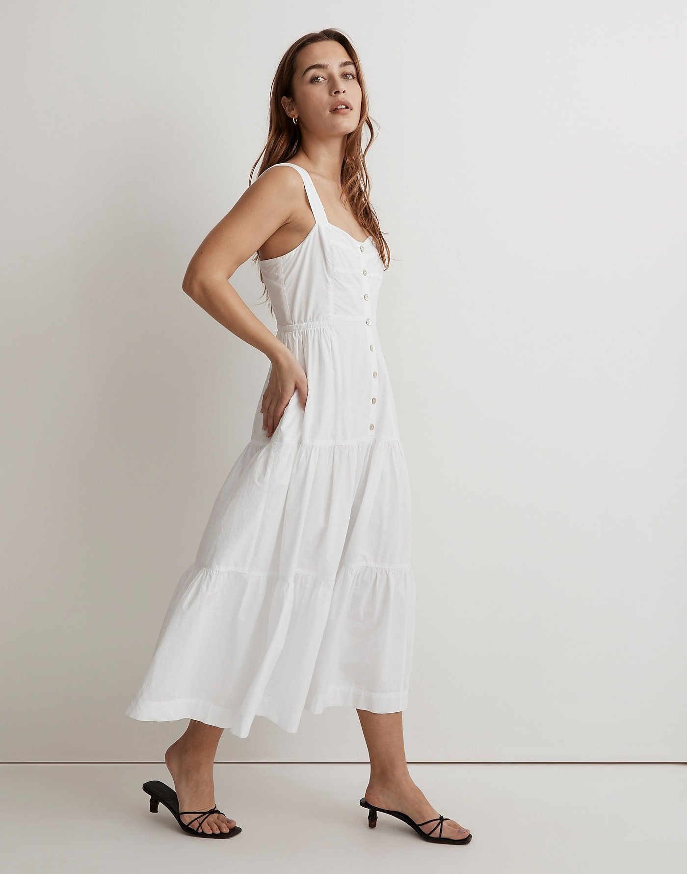 Madewell White Midi Dress 