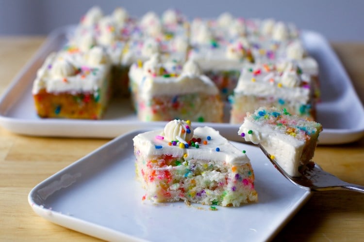 confetti sheet cake