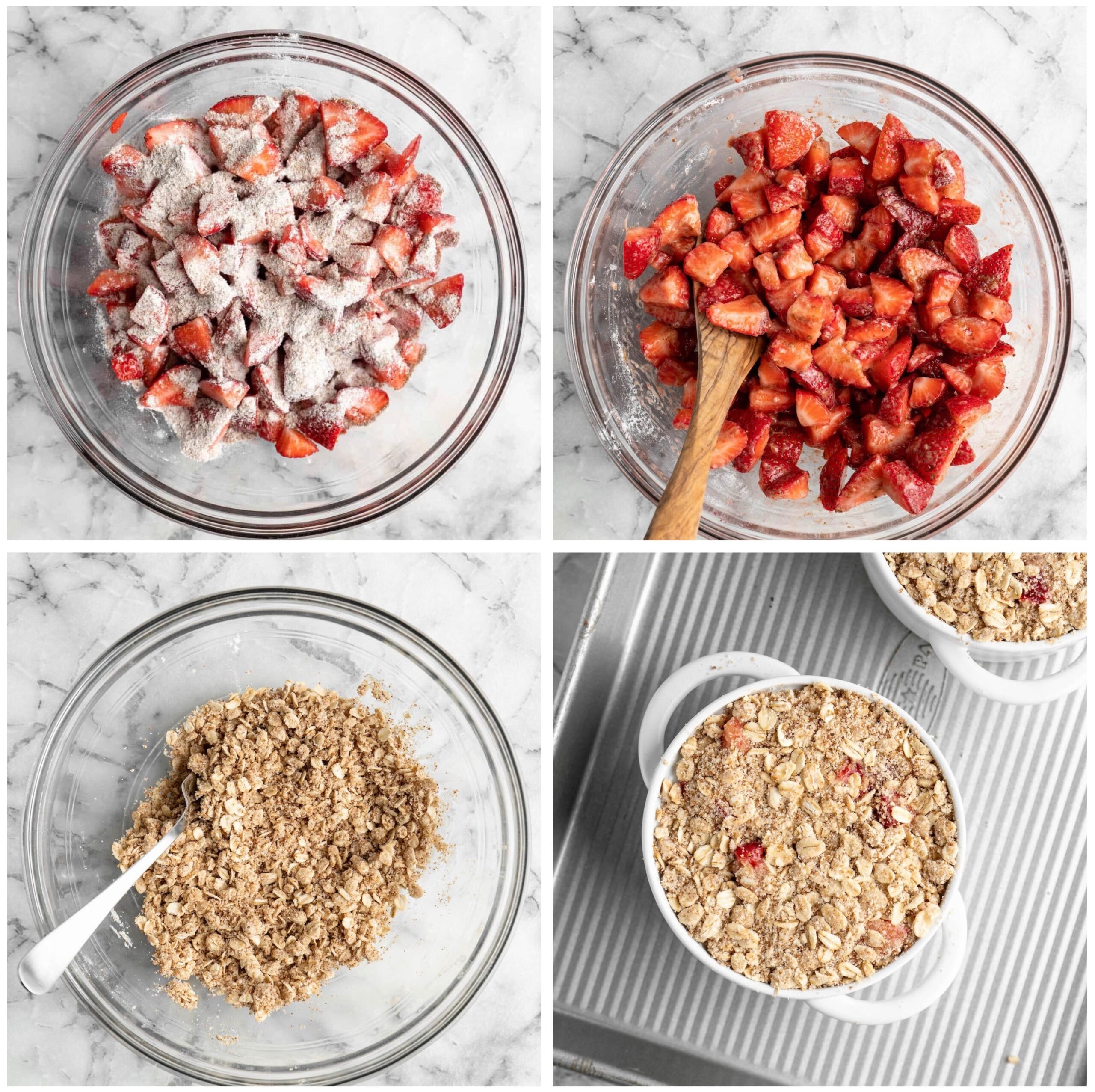 5 Ingredients Vegan Strawberry Crumble