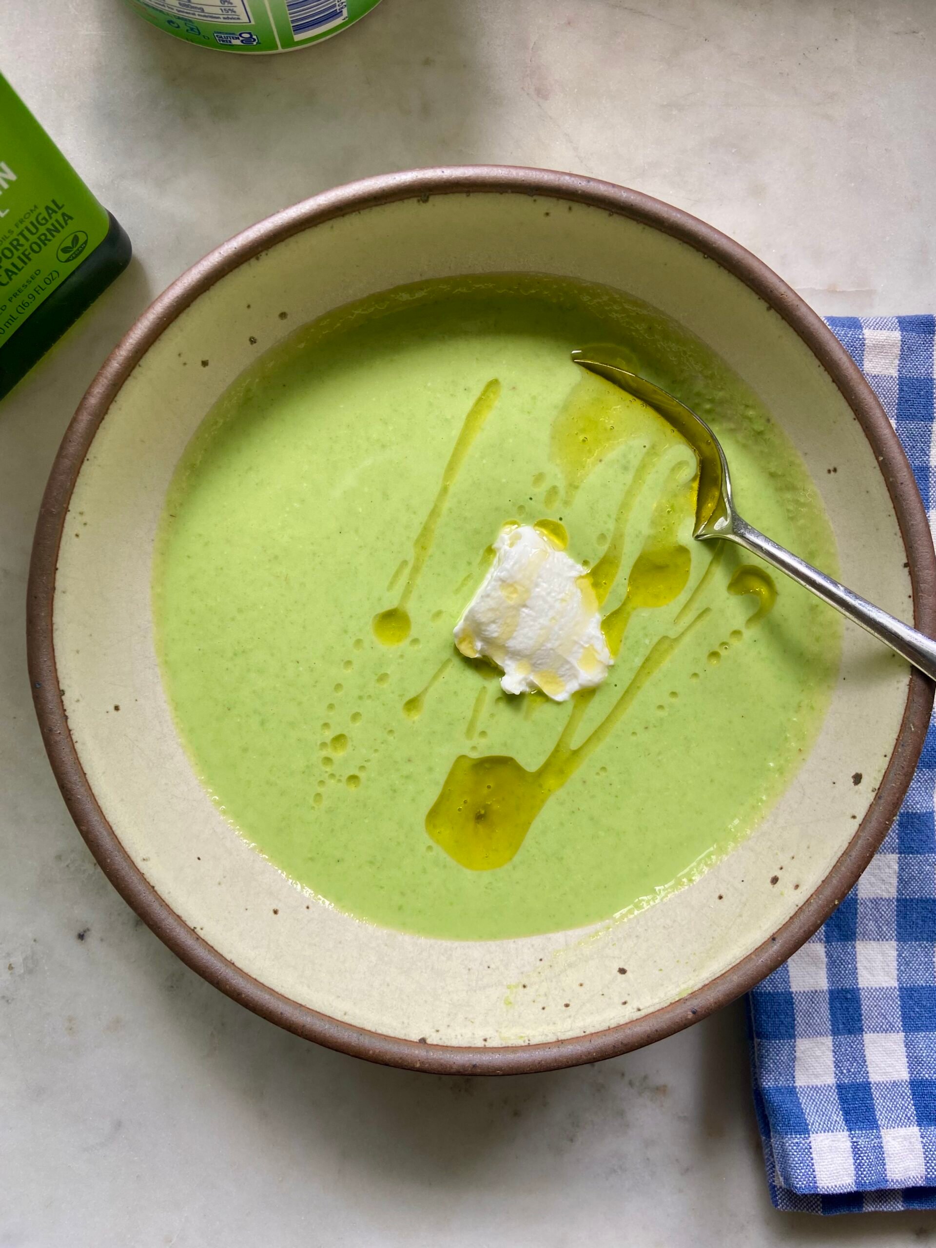 chilled buttermilk pea soup