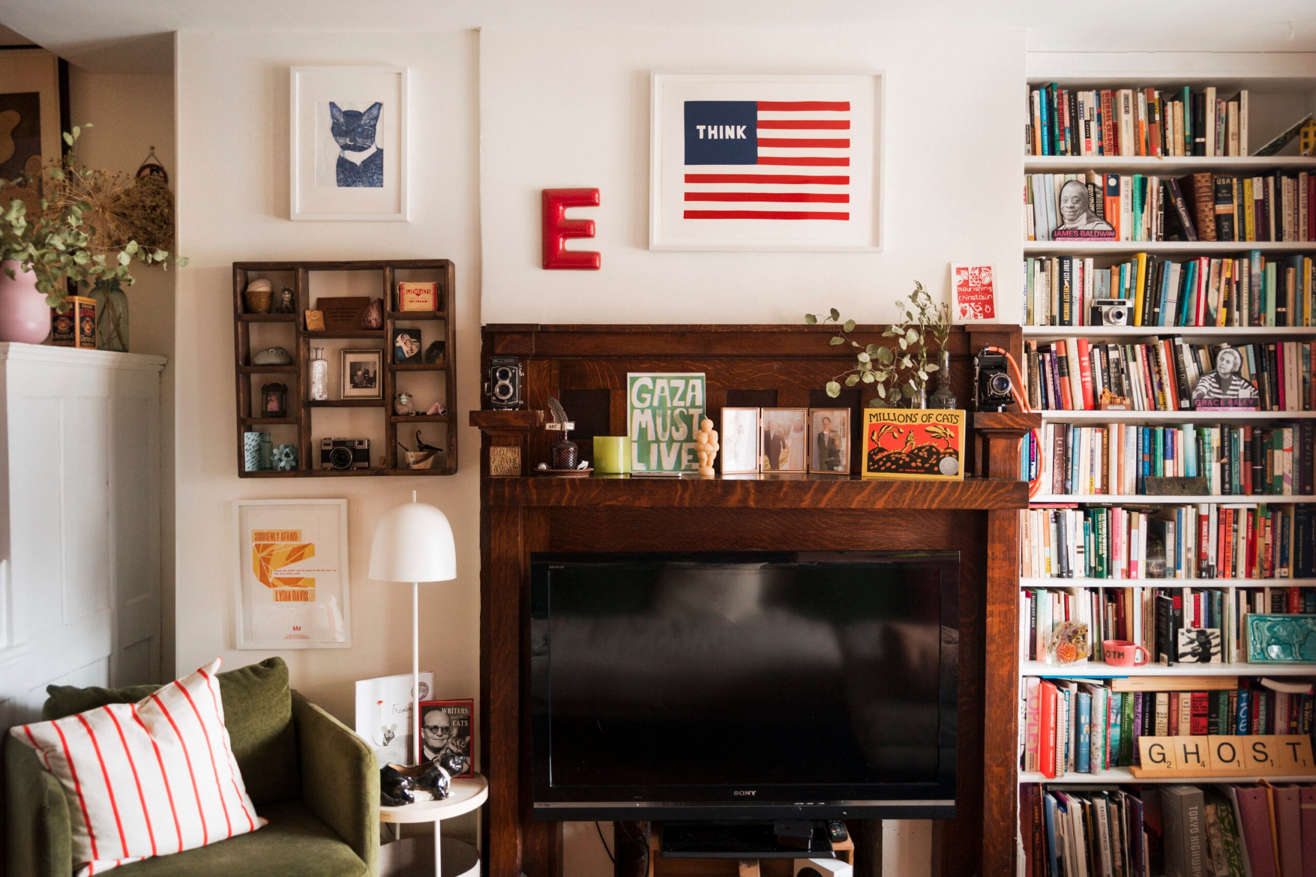 Emma Copley Eisenberg's Colorful Philly House With Books, Three Cats, and Herbal Tea on Tap