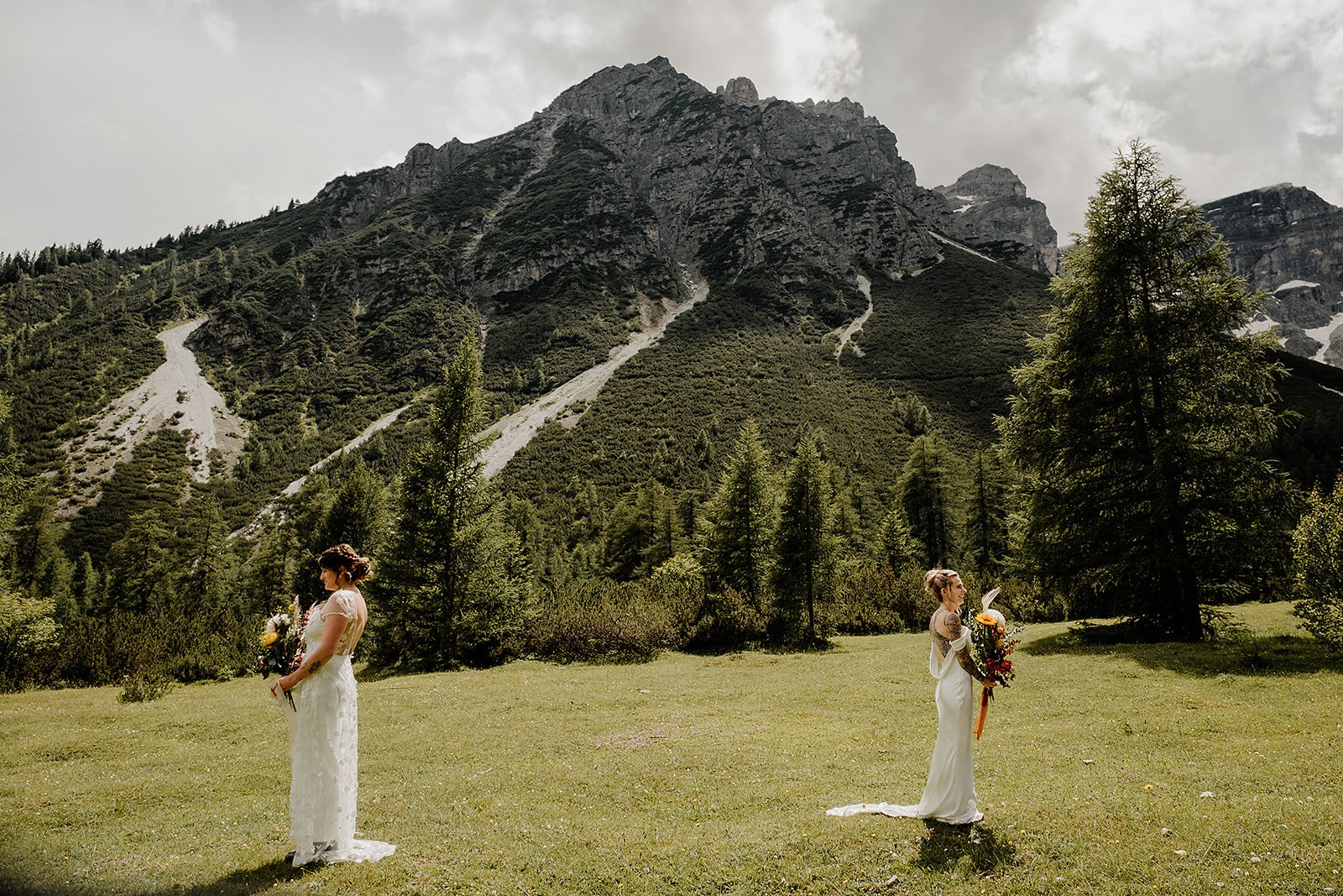 Austria alps hiking wedding elopement