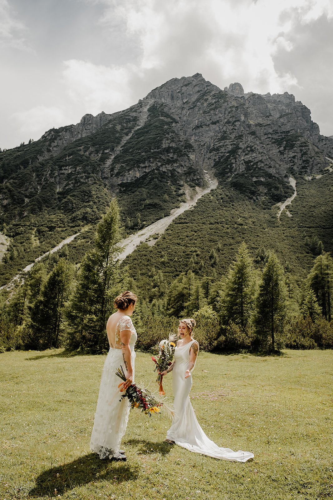 Austria alps hiking wedding elopement
