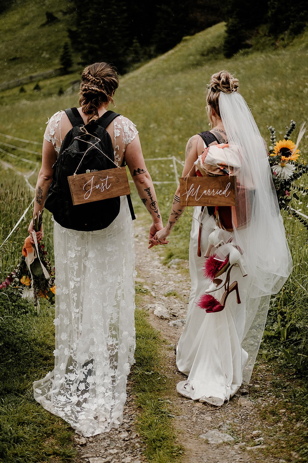 Austria alps hiking wedding elopement