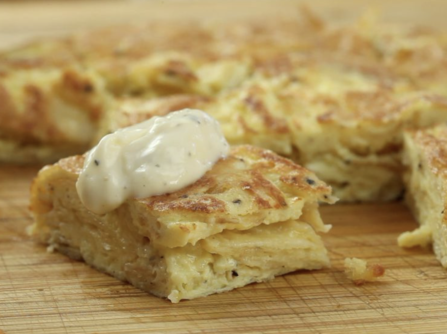 Spanish tortilla with salt-and-vinegar chips by Kenji López-Alt
