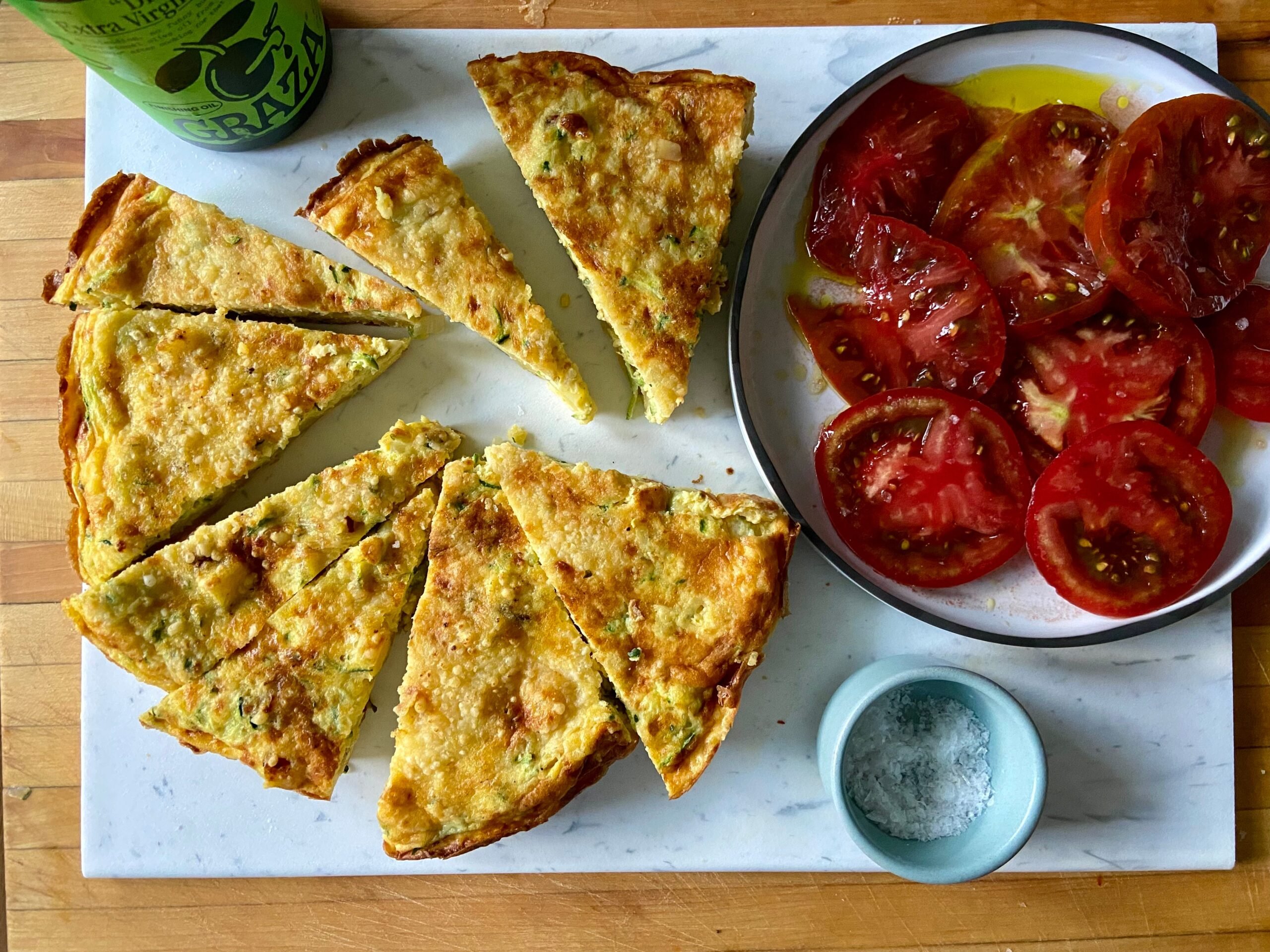 Zucchini Frittata With Tomato Salad Zucchini Frittata With Tomato Salad