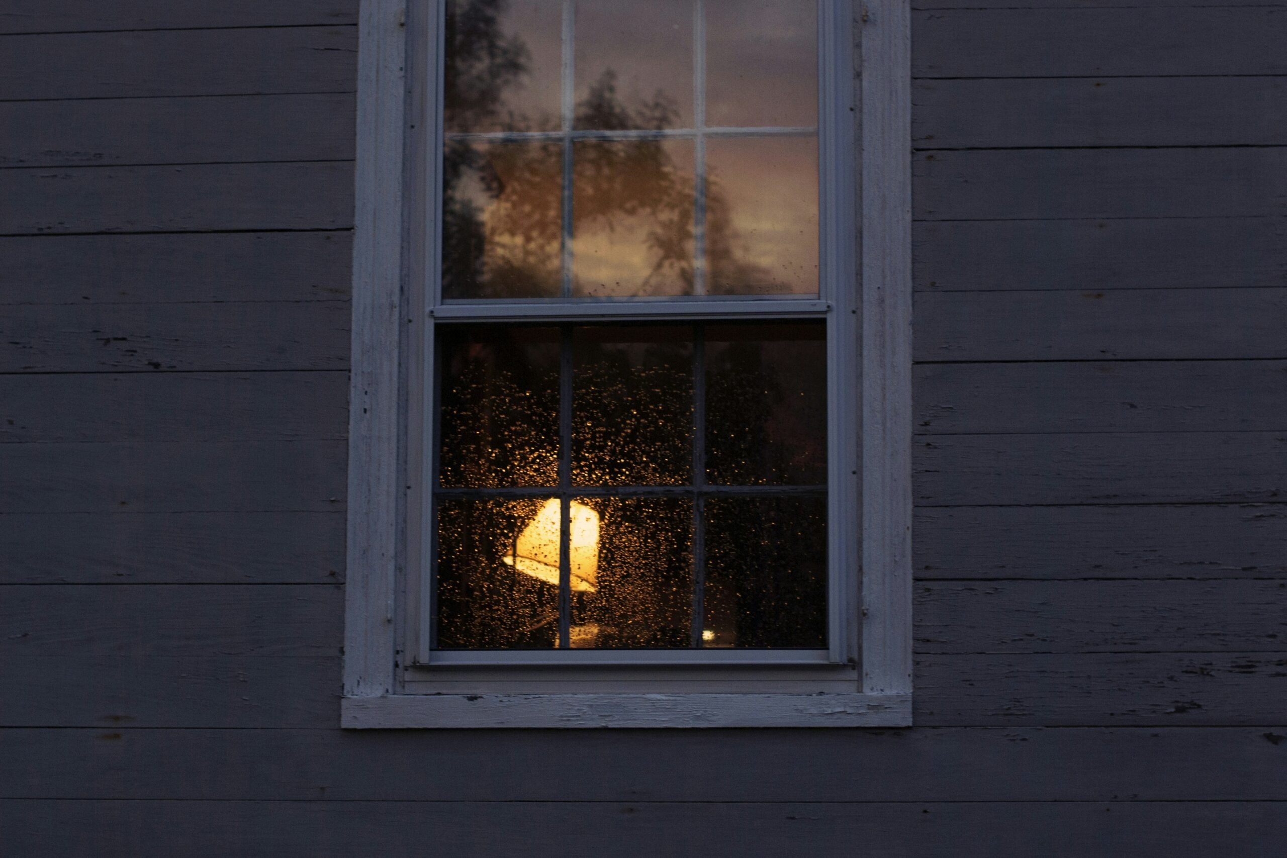 house window at night