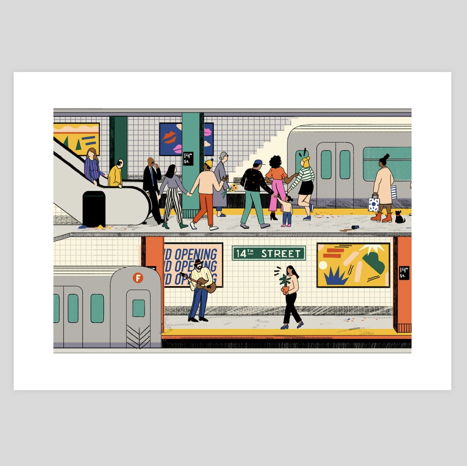 NYC Subway print Abbey Lossing