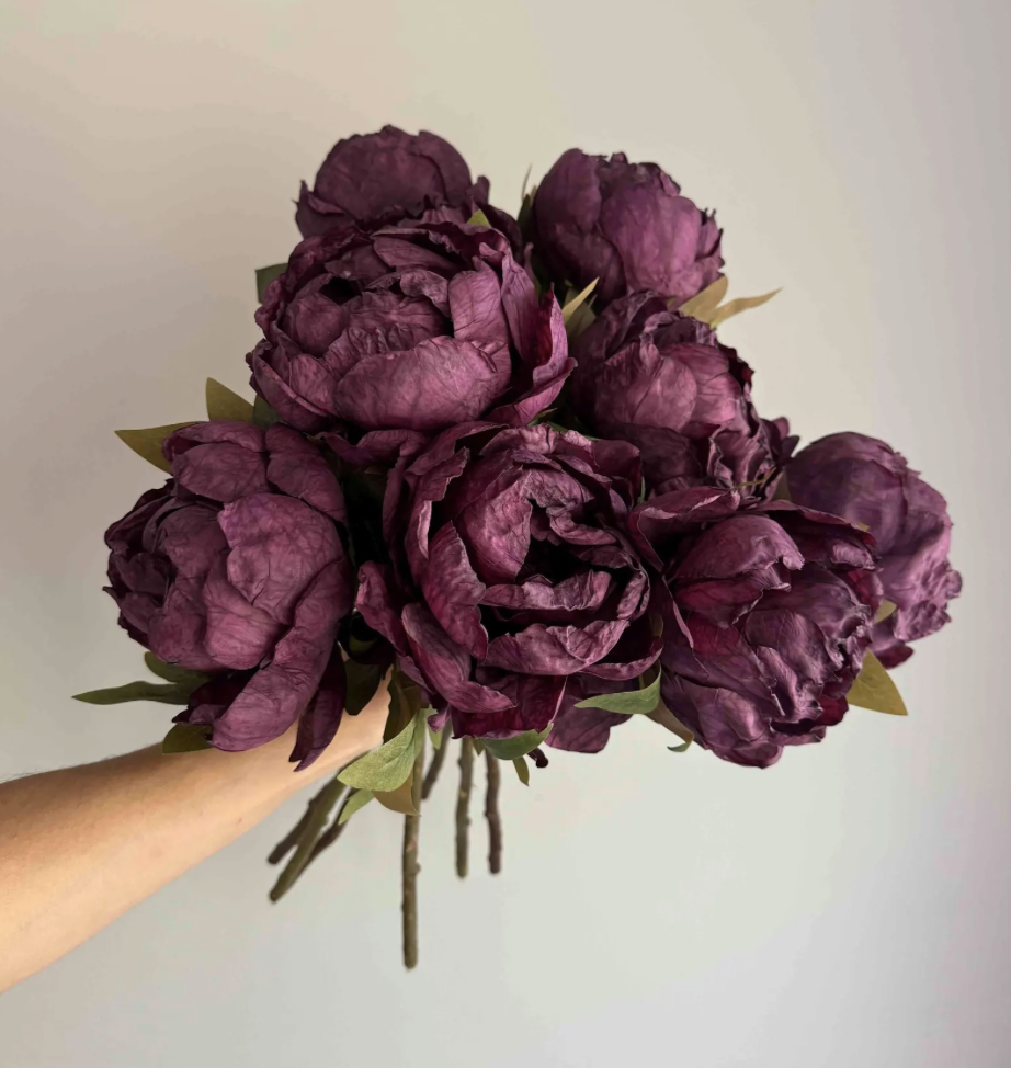 Flores de peonía de papel.