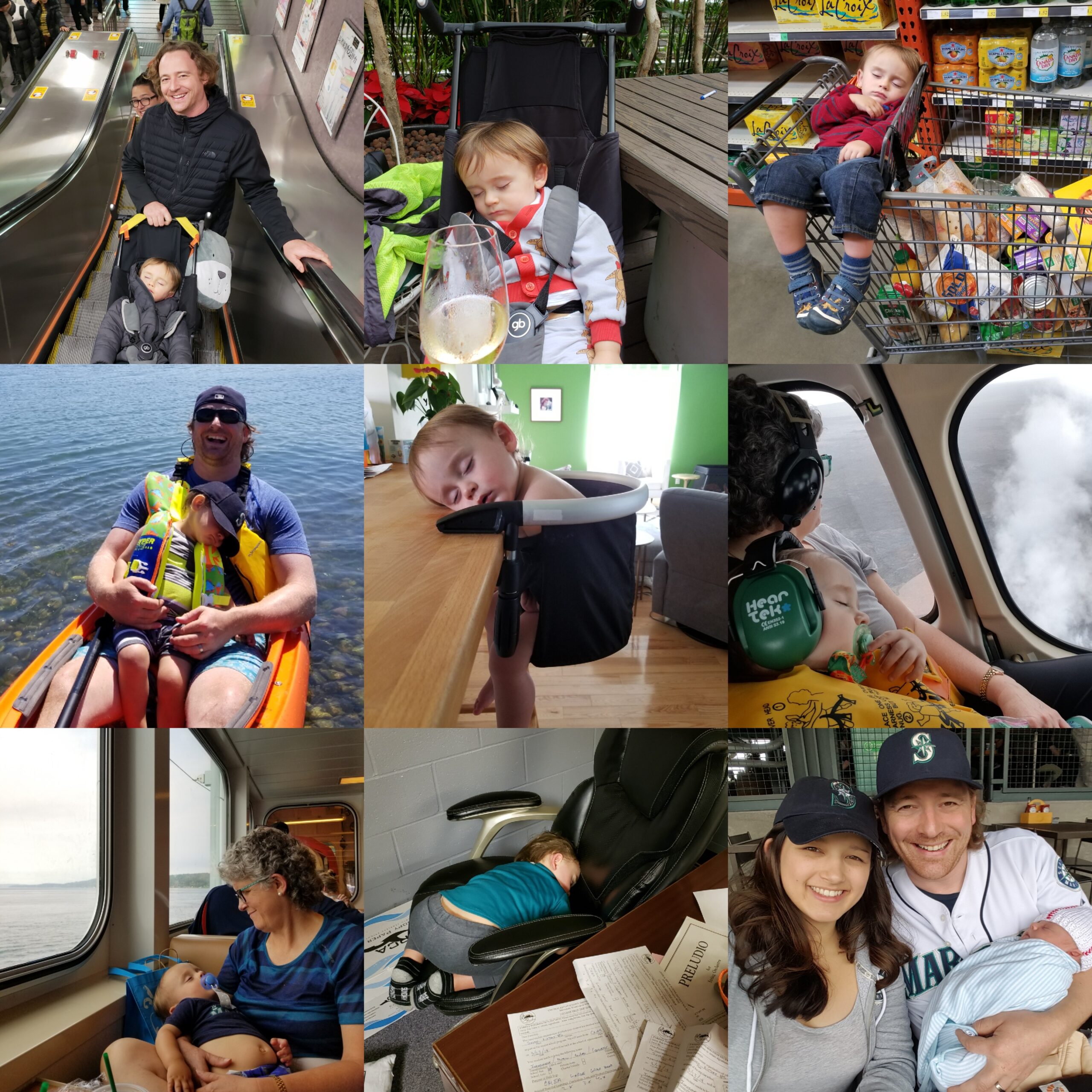 8 schattige plekken waar baby's in slaap zijn gevallen