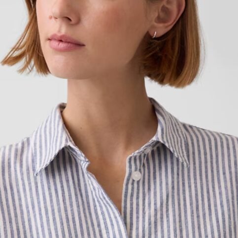 postpartum shirt short sleeved button down