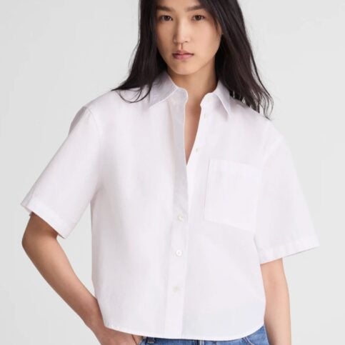 postpartum shirt short sleeved button down