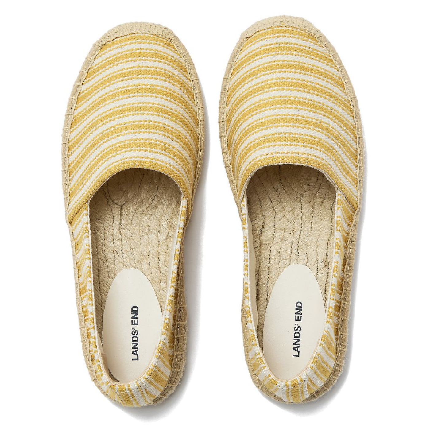 yellow stripes espadrilles shoes