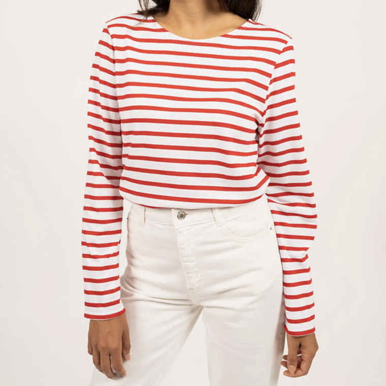 st James yellow striped tee adult womens