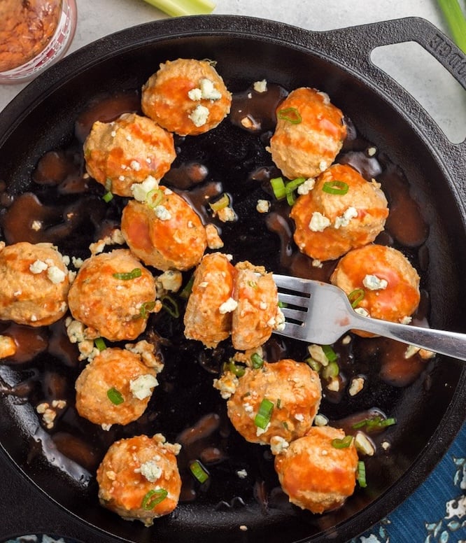 buffalo chicken meatballs