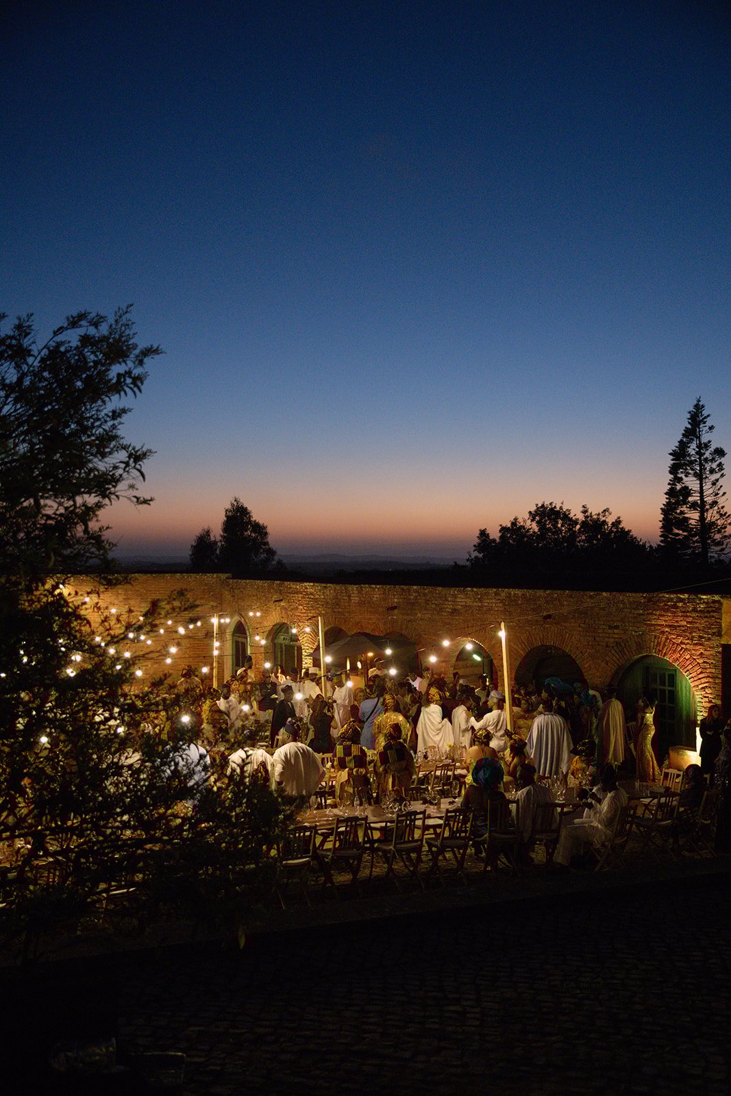 a colorful Nigerian wedding with lots of dancing