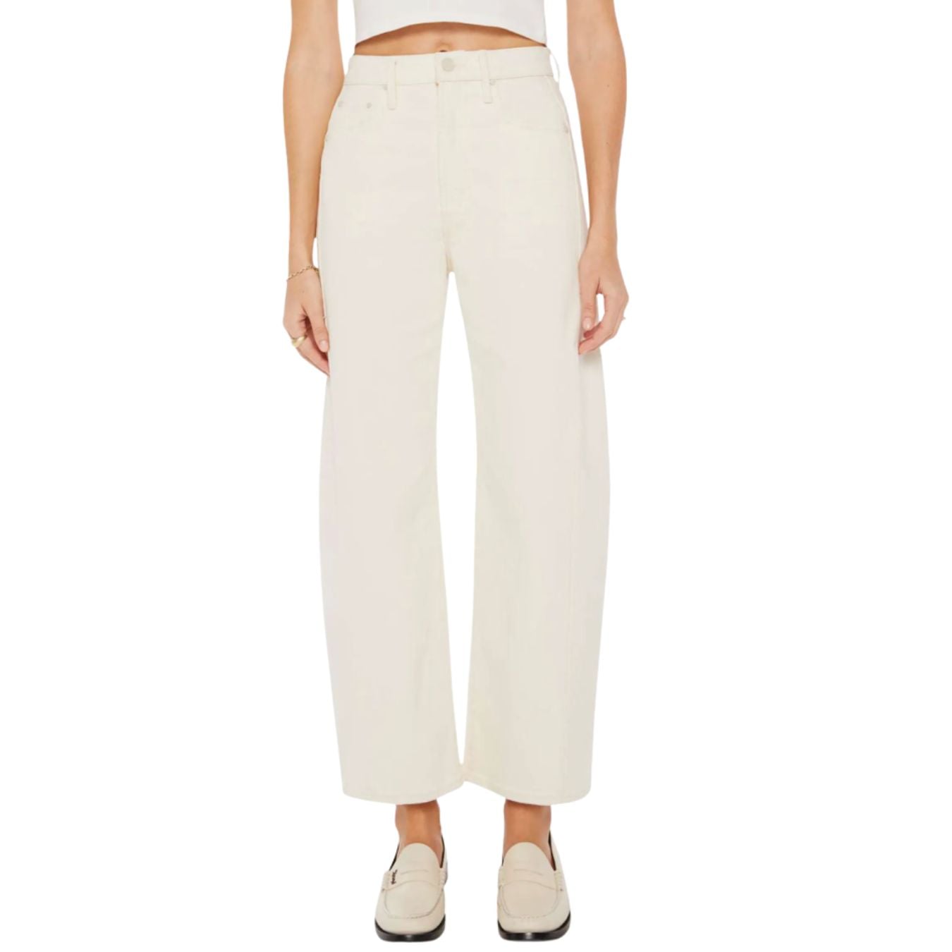 High Waist Ankle Barrel Jeans MOTHER