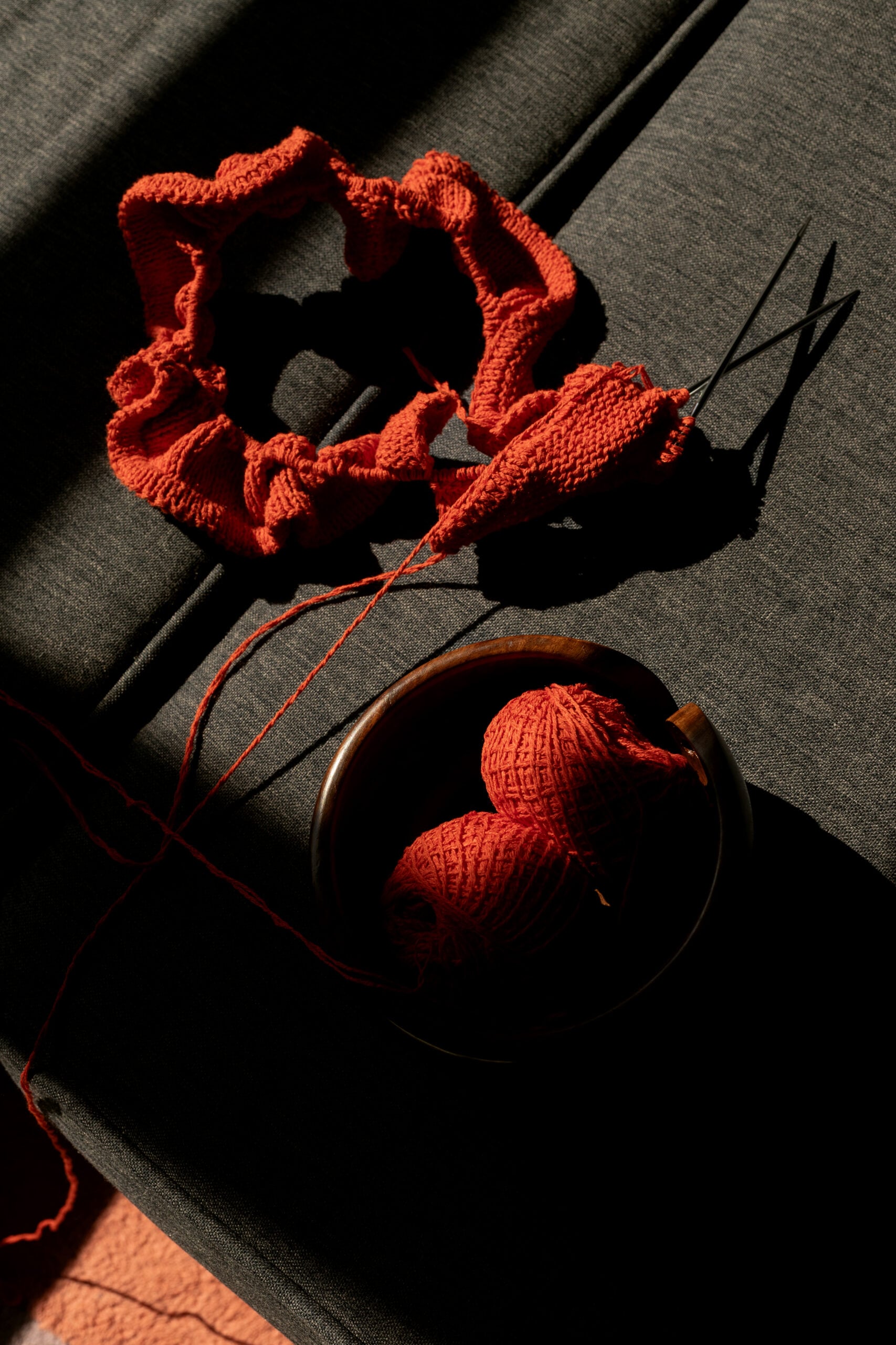 Mbiye Kasonga knit and needles