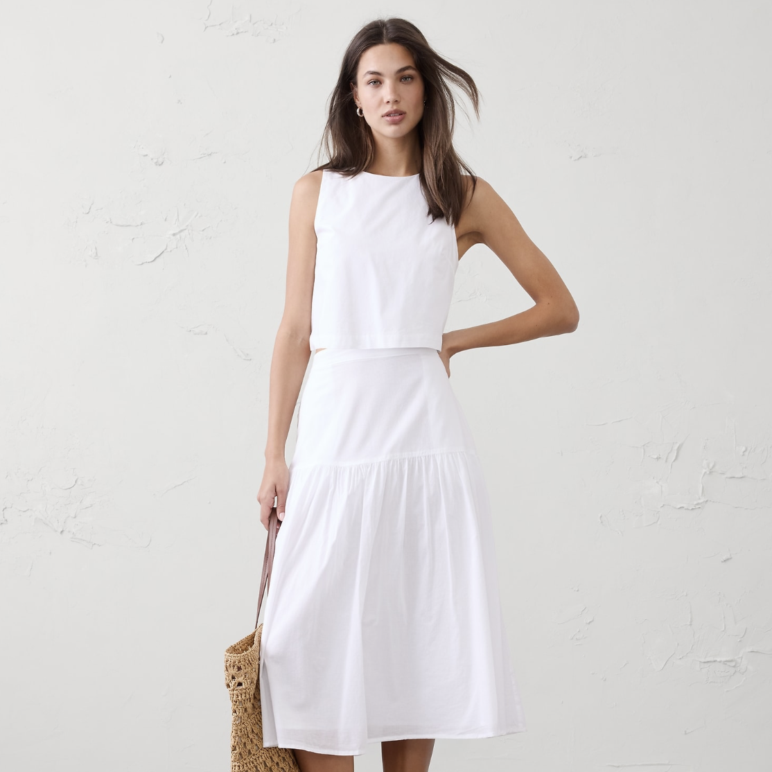 white midi skirt banana republic factory