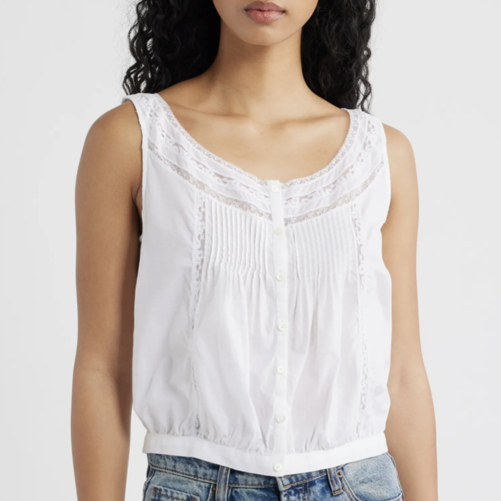 white madewell sleeveless blouse tank
