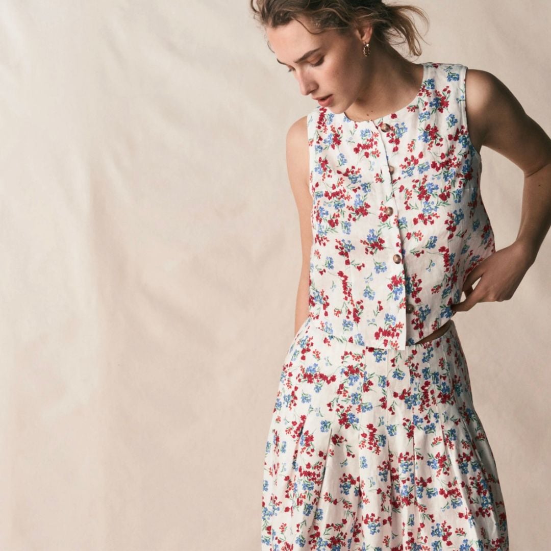 floral linen set boden