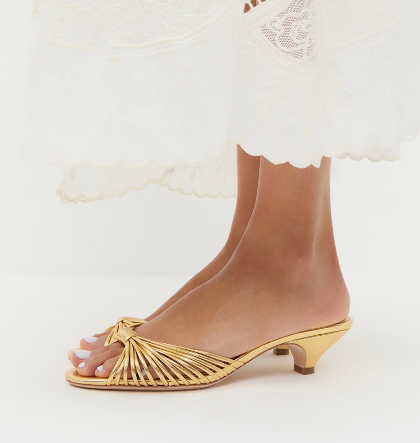 Loeffler Randall gold shoes