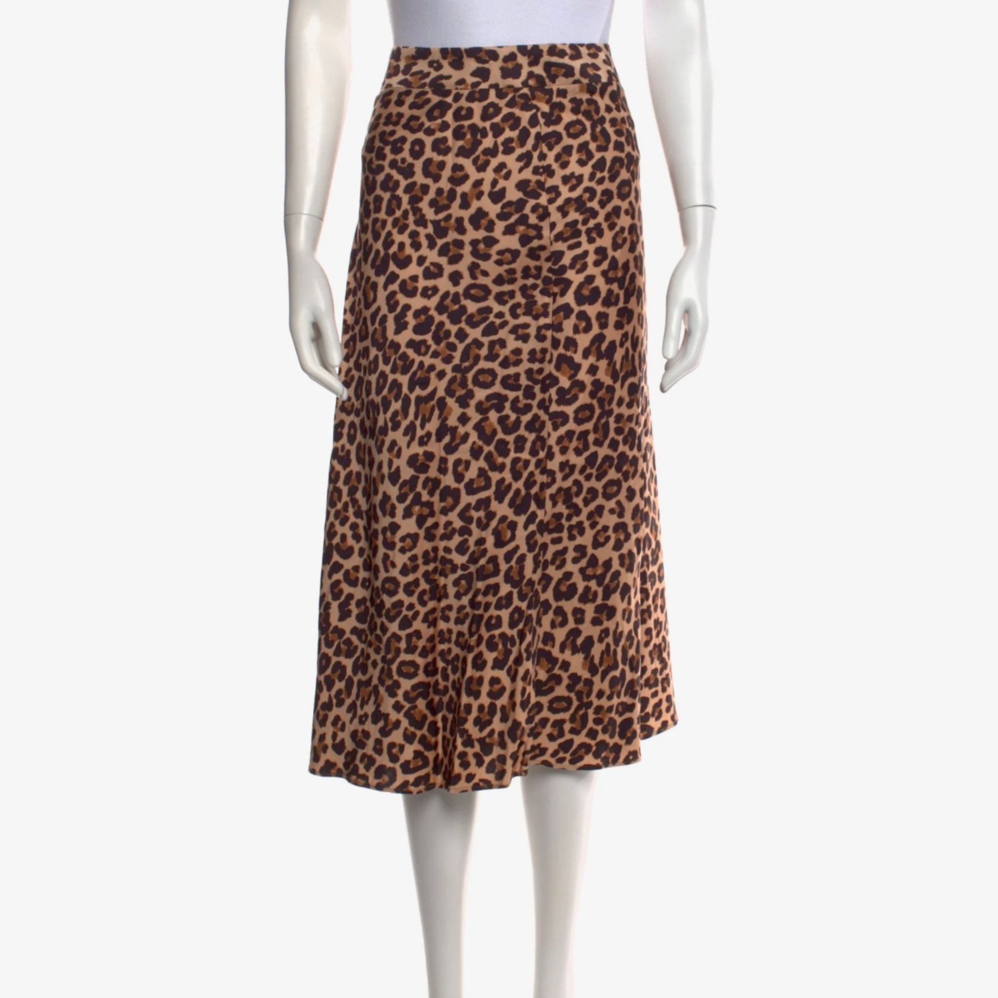 sezane leopard print skirt