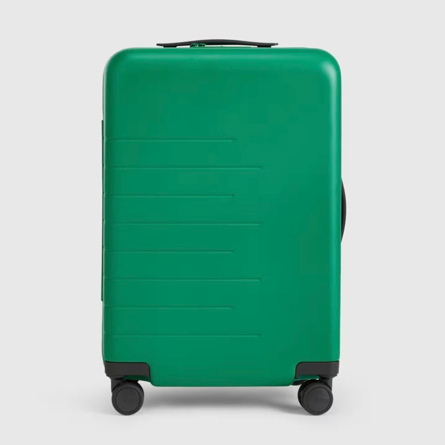Green suitcase travel