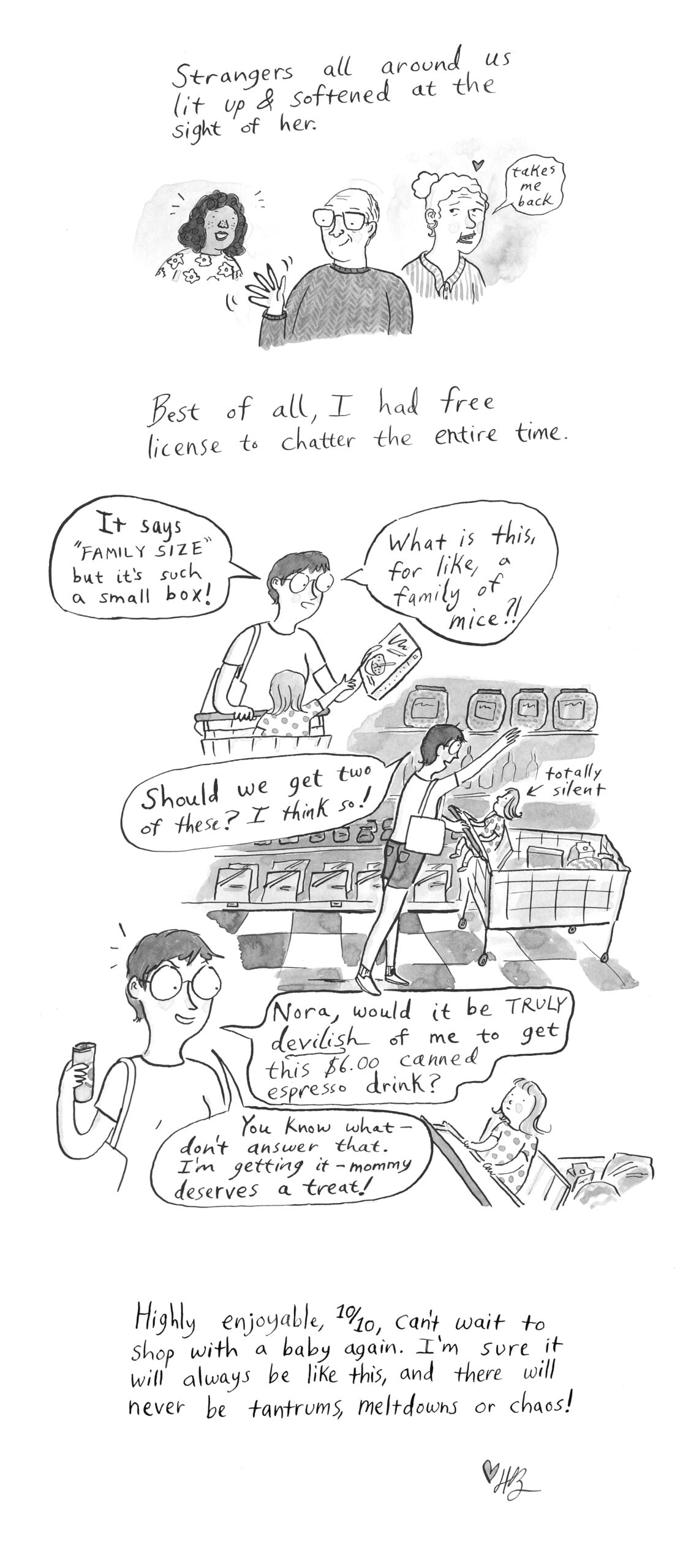 grocery shopping with babies