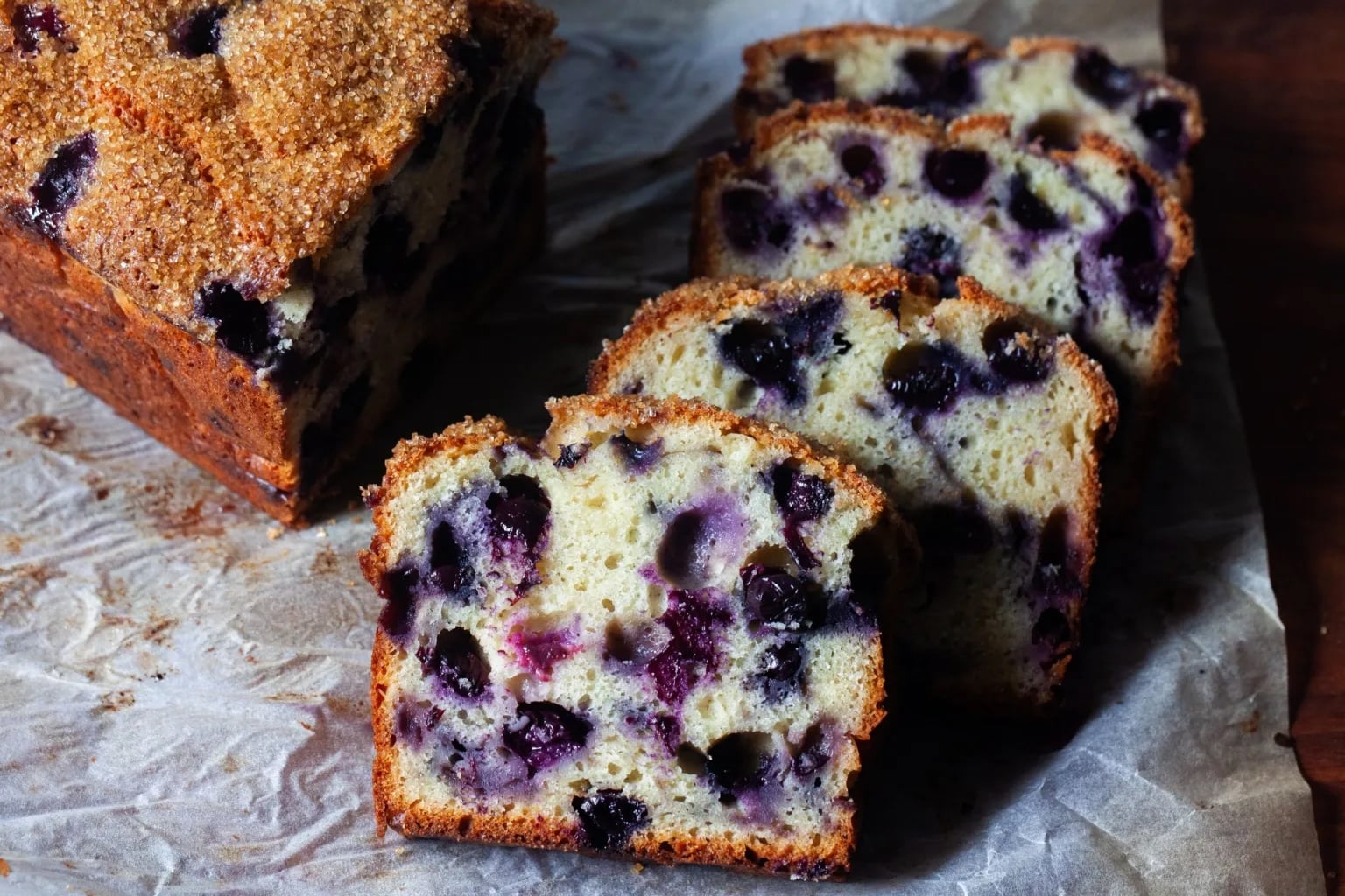 blueberry cake loaf muffins