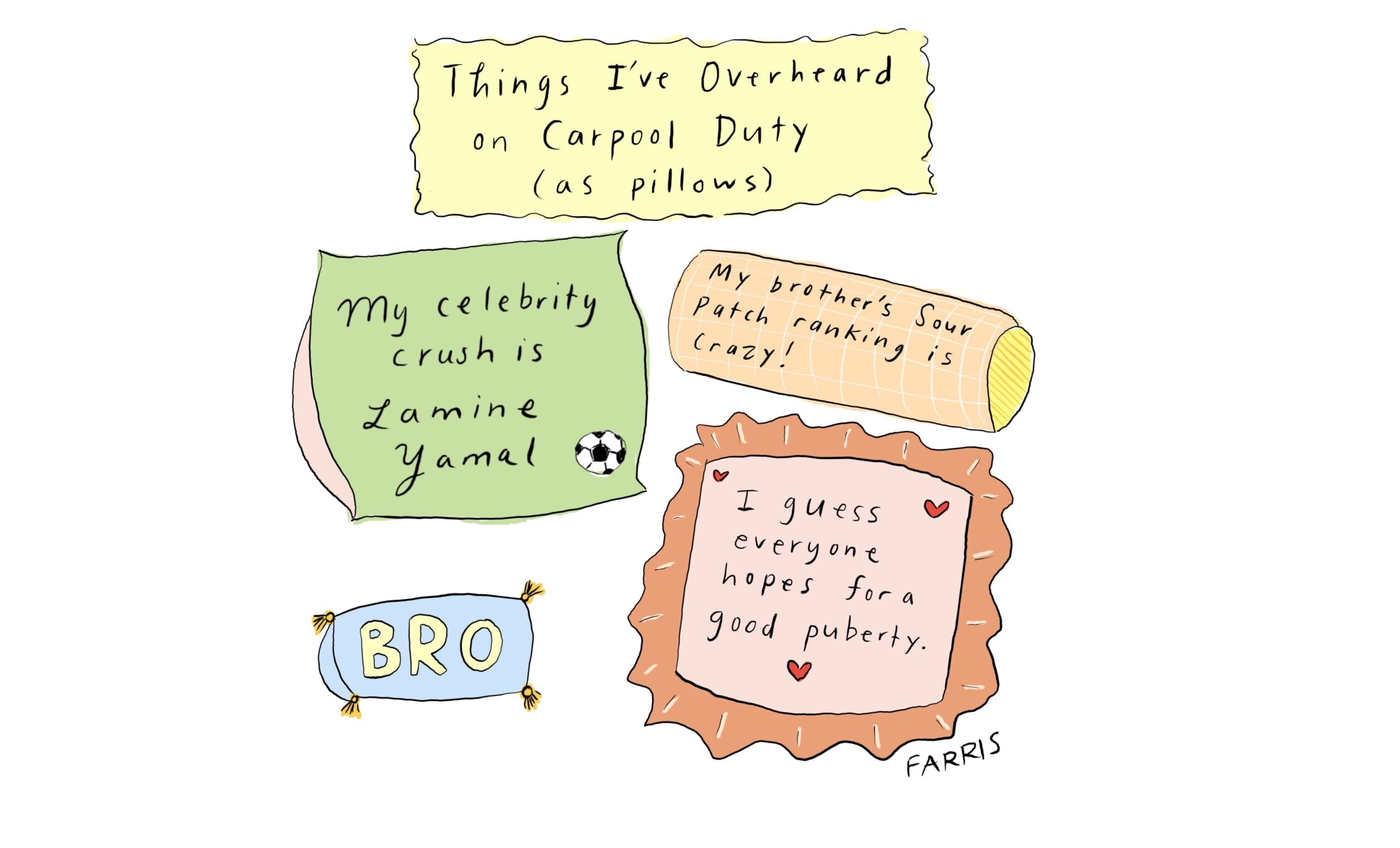 Things I’ve Overheard on Carpool Duty